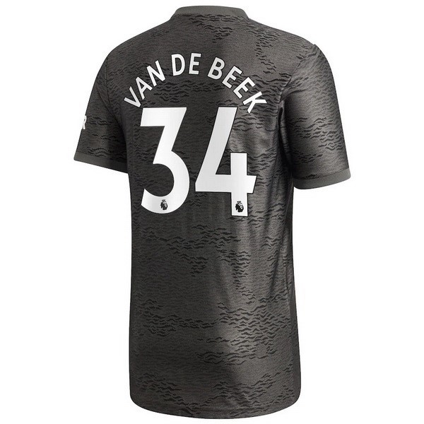 Camiseta Manchester United NO.34 Van De Beek 2ª 2020-2021 Negro